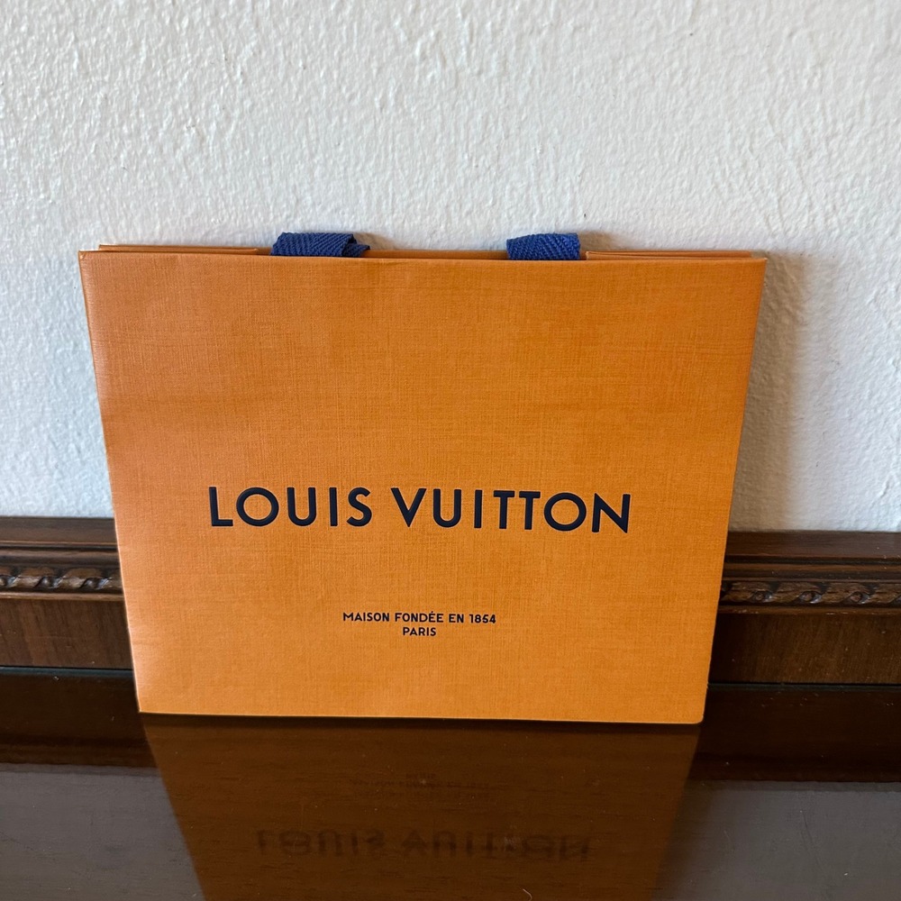 LOUIS VUITTON 8.5" x 7" X 4.5" Authentic Paper Shopping Tote Bag Small Orange